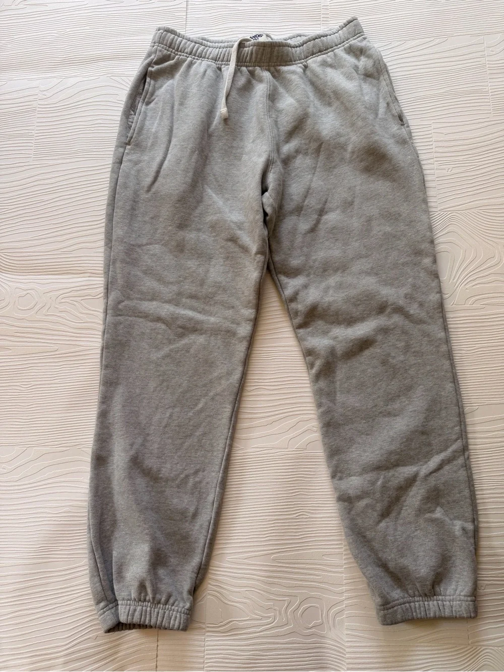 Lands' End Men's Light Gray Fleece Joggers